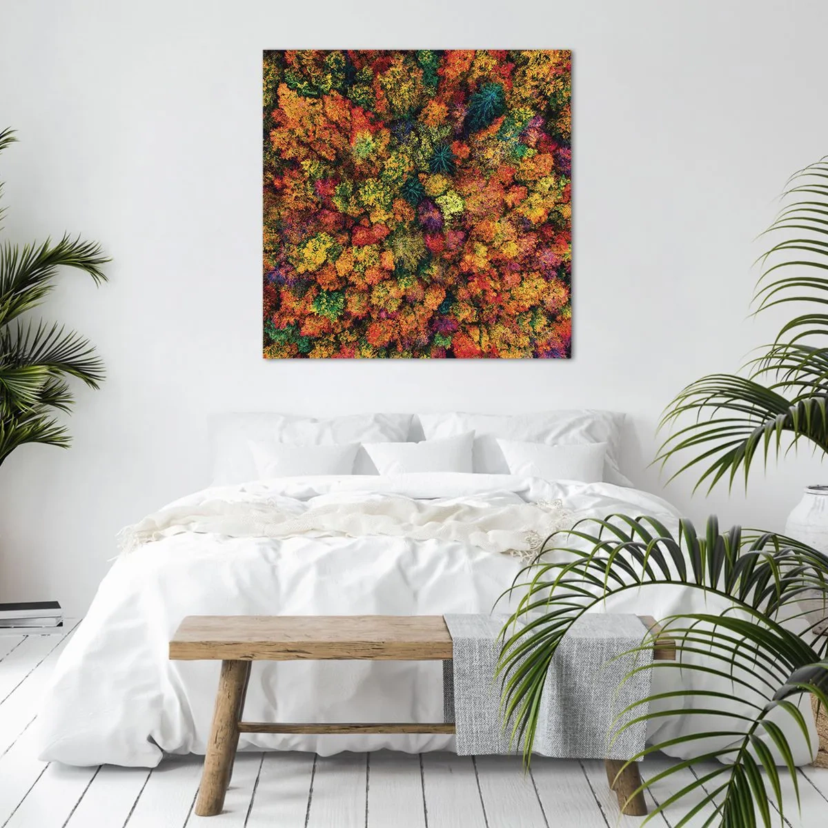 Canvas picture - Bouquet of Autumn Flowers - 30x30 cm