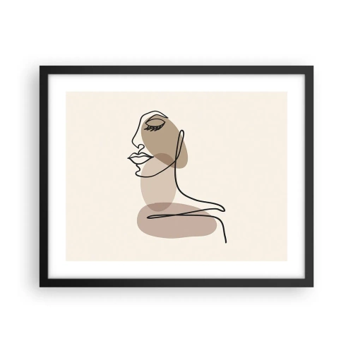 Poster in black frame - Certain Line of Beauty - 50x40 cm