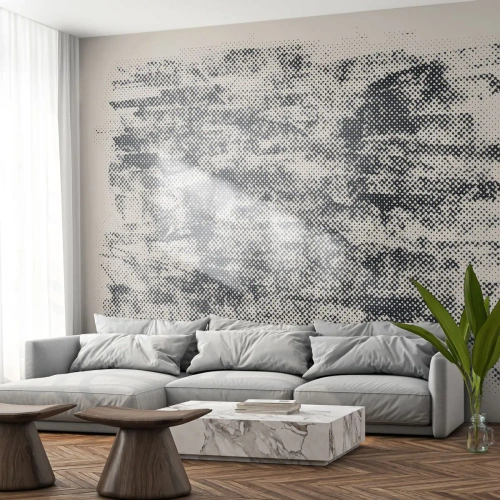 Photo Wallpaper Premium Sand - Foggy Composition - Abstraction, Piece, Modern Pattern - 350x256 cm