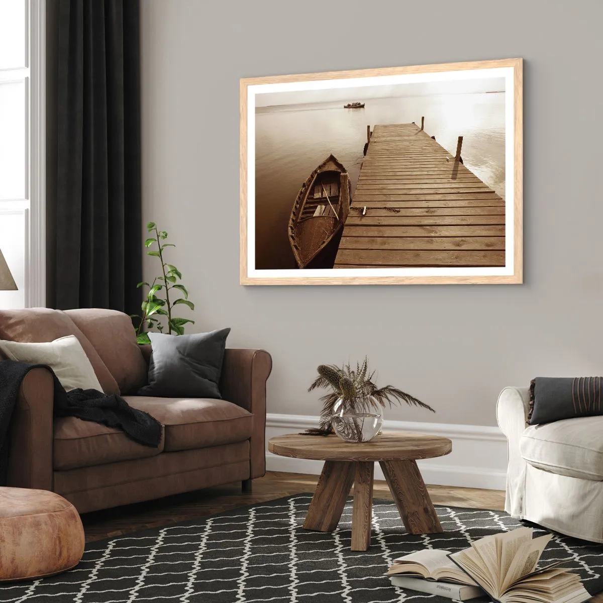Poster in light oak frame - Great Calm - 40x30 cm