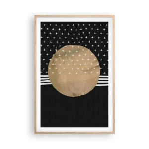 Poster in light oak frame - Composition: Flag of Galaxy - 61x91 cm