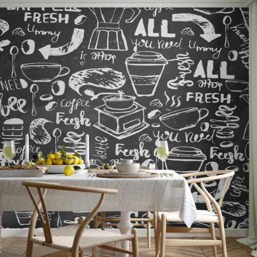 Photo Wallpaper Premium Canvas - All You Need Is… - Gastronomy, Mural, Graffiti - 100x70 cm