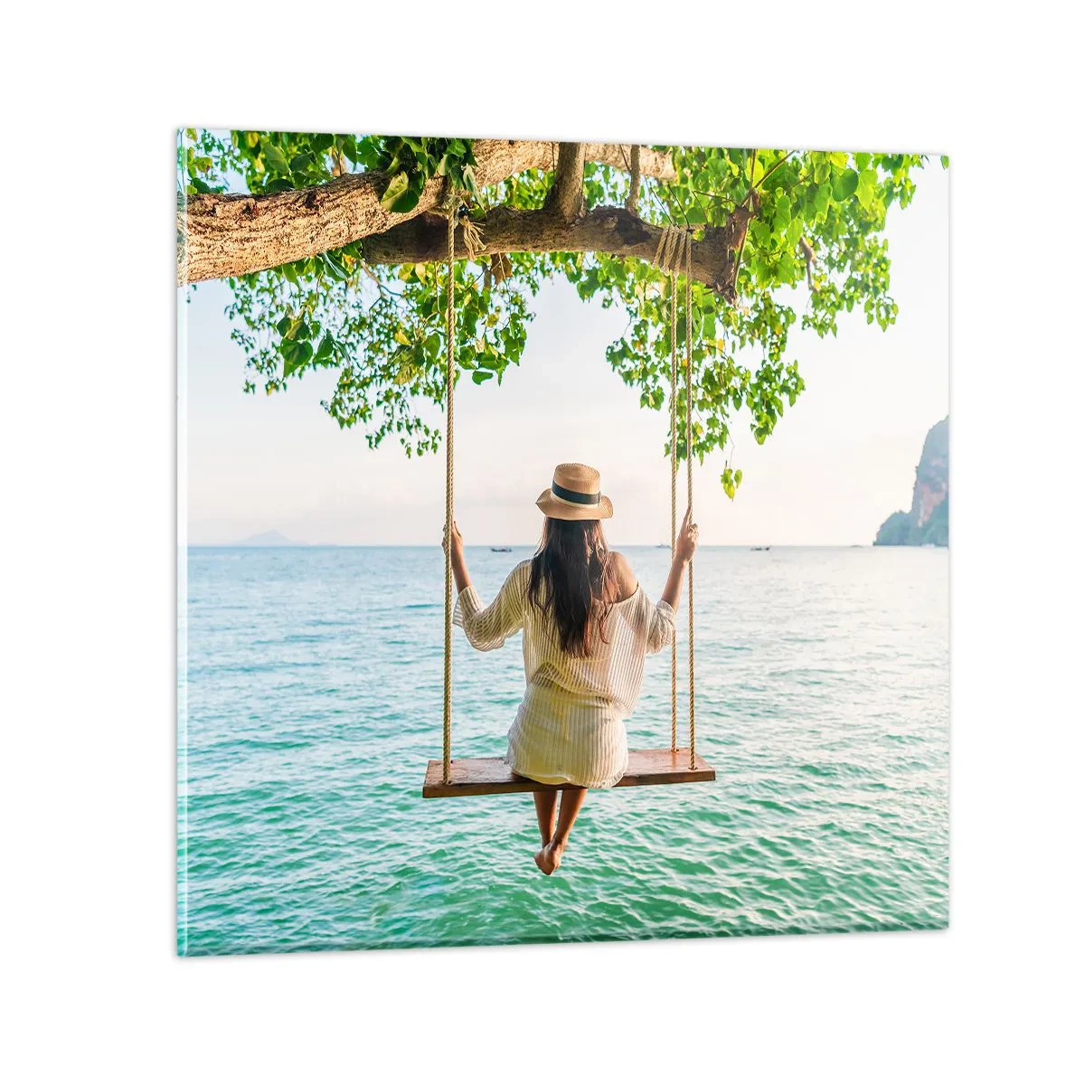 Glass picture - Life Is Beautiful - 70x70 cm