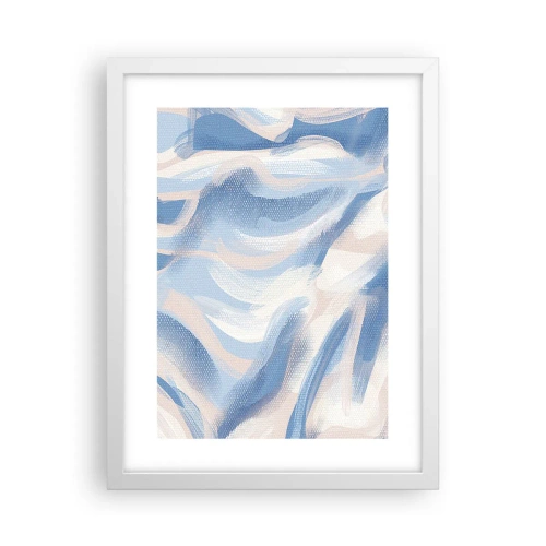 Poster in white frmae - Blue Waves - 30x40 cm