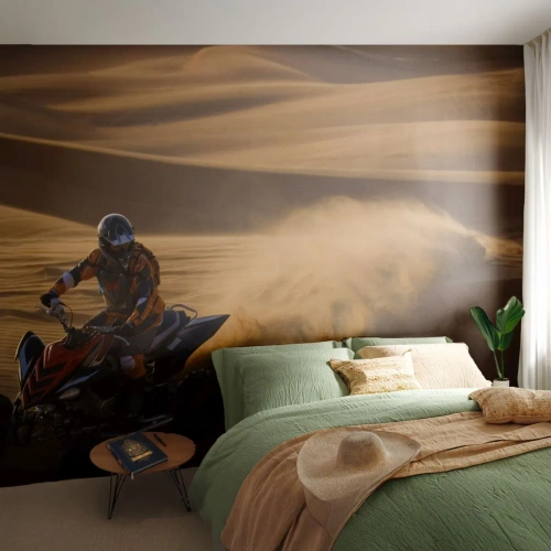 Self-Adhesive Photo Wallpaper Deluxe Sticker - On Sand Waves - Quad, Automotive, Desert - 100x70 cm