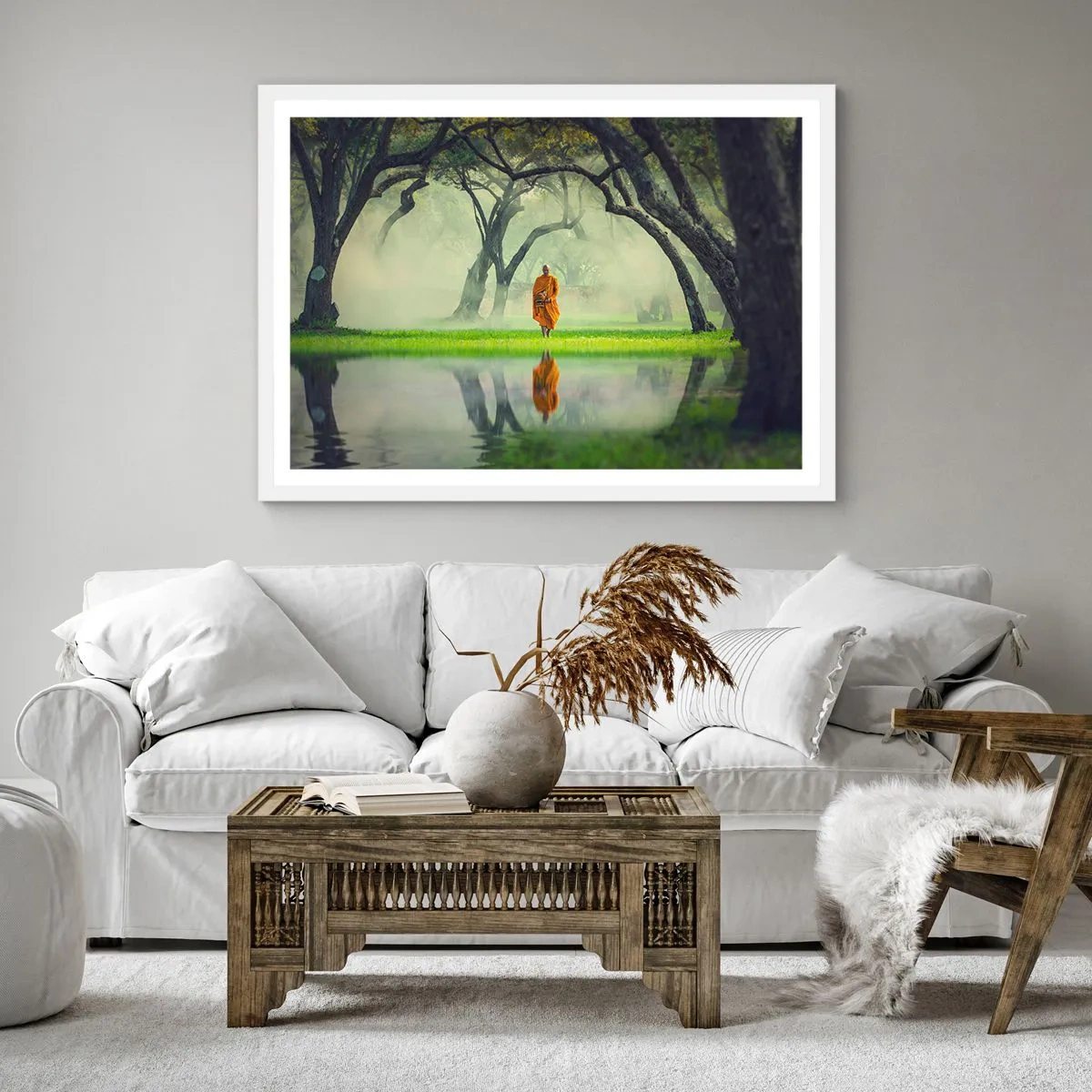 Poster in white frmae - On the Way to Enlightenment - 40x40 cm