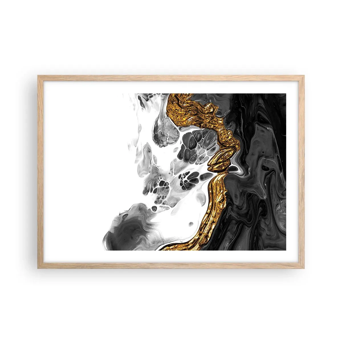 Poster in light oak frame - Limited Composition - 70x50 cm