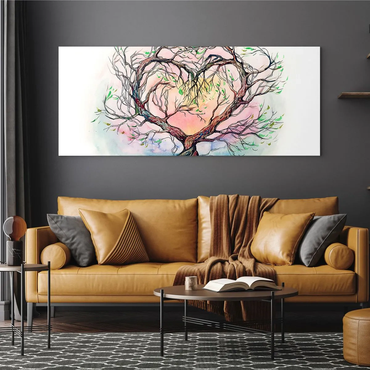 Glass picture - Together Against the Wind - 140x50 cm