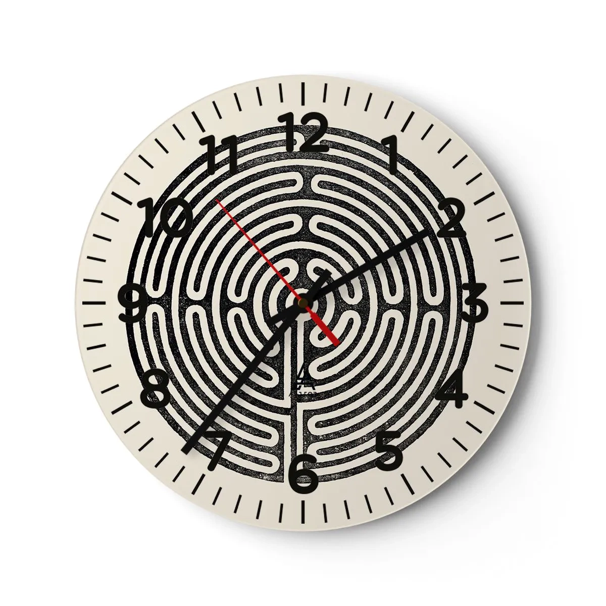 Wall clock - Clock on glass - Mysterious Order - 40x40 cm
