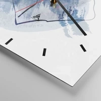 Clock face with lines