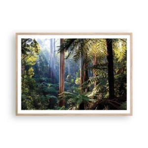 Poster in light oak frame - Tale of a Forest - 100x70 cm