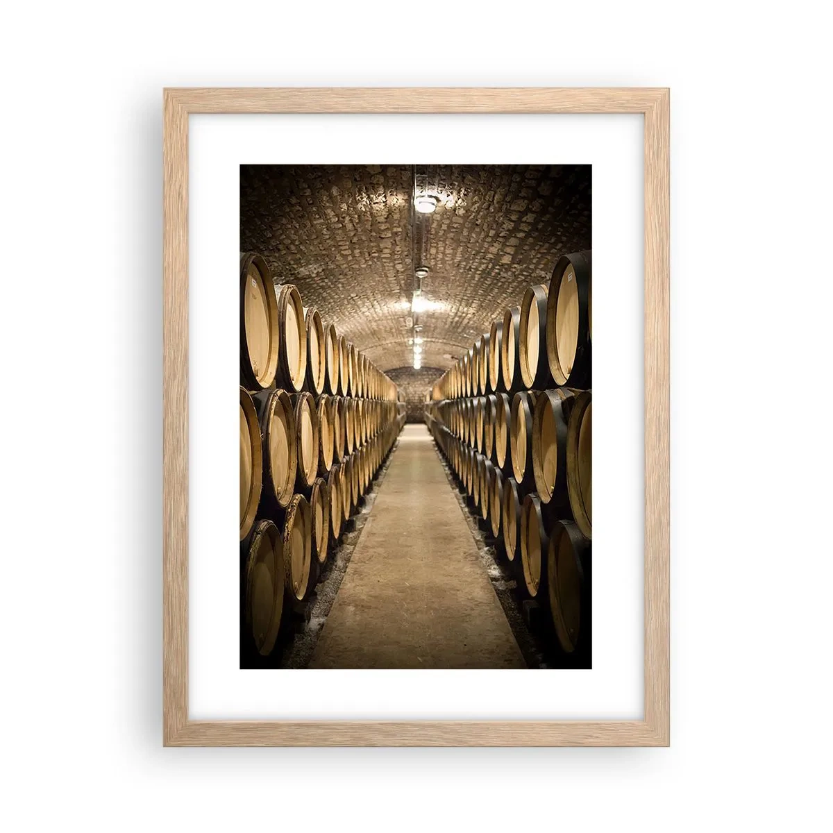 Poster in light oak frame - Stone Cellar - 30x40 cm