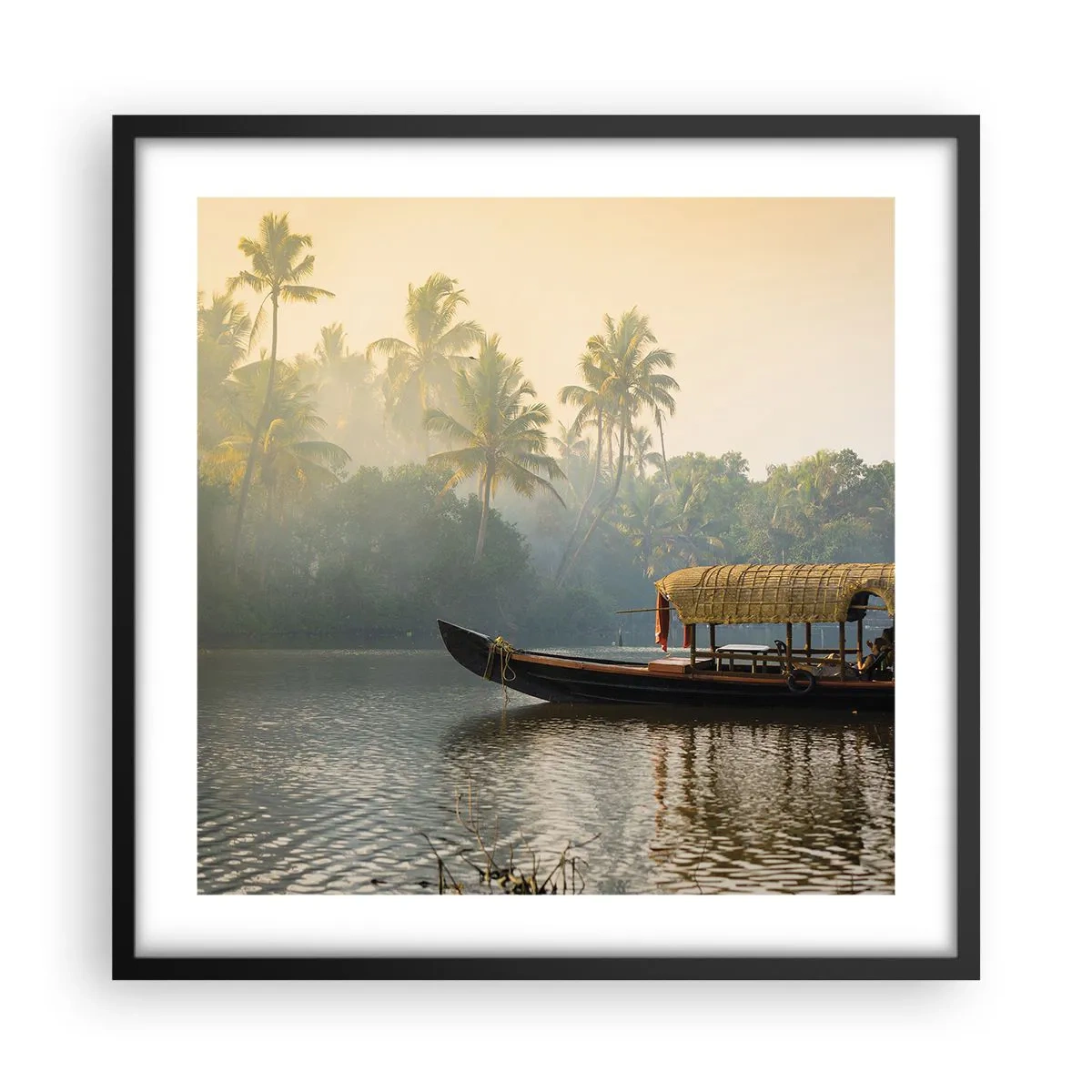 Poster in black frame - House on the River - 50x50 cm