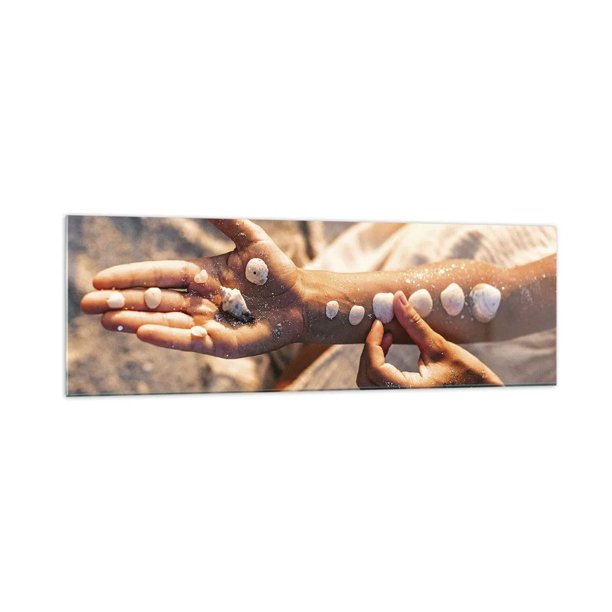 Glass picture - Beauty at Hand - 160x50 cm
