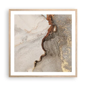 Poster in light oak frame - On the Border of Colours - 60x60 cm