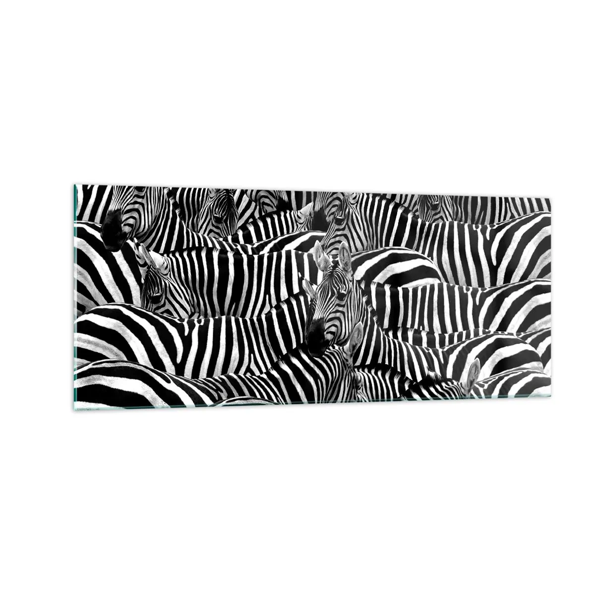 Glass picture - Striped Group Portrait - 100x40 cm