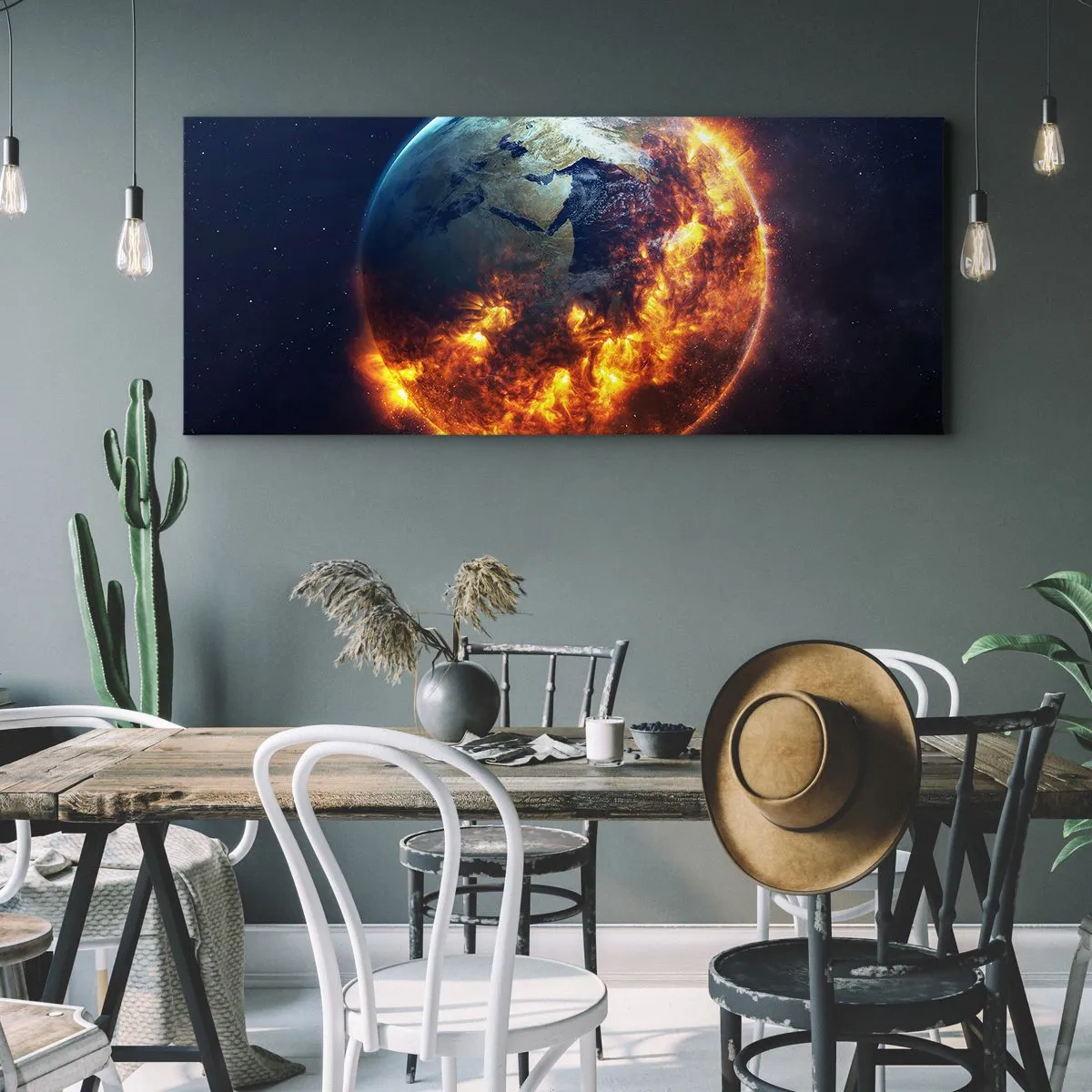 Canvas picture - Flame of Apocalypse - 100x40 cm