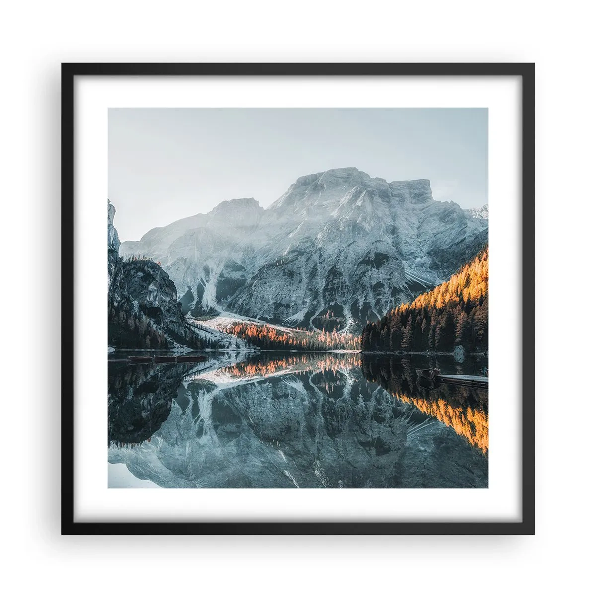 Poster in black frame - Mirror Landscape - 50x50 cm
