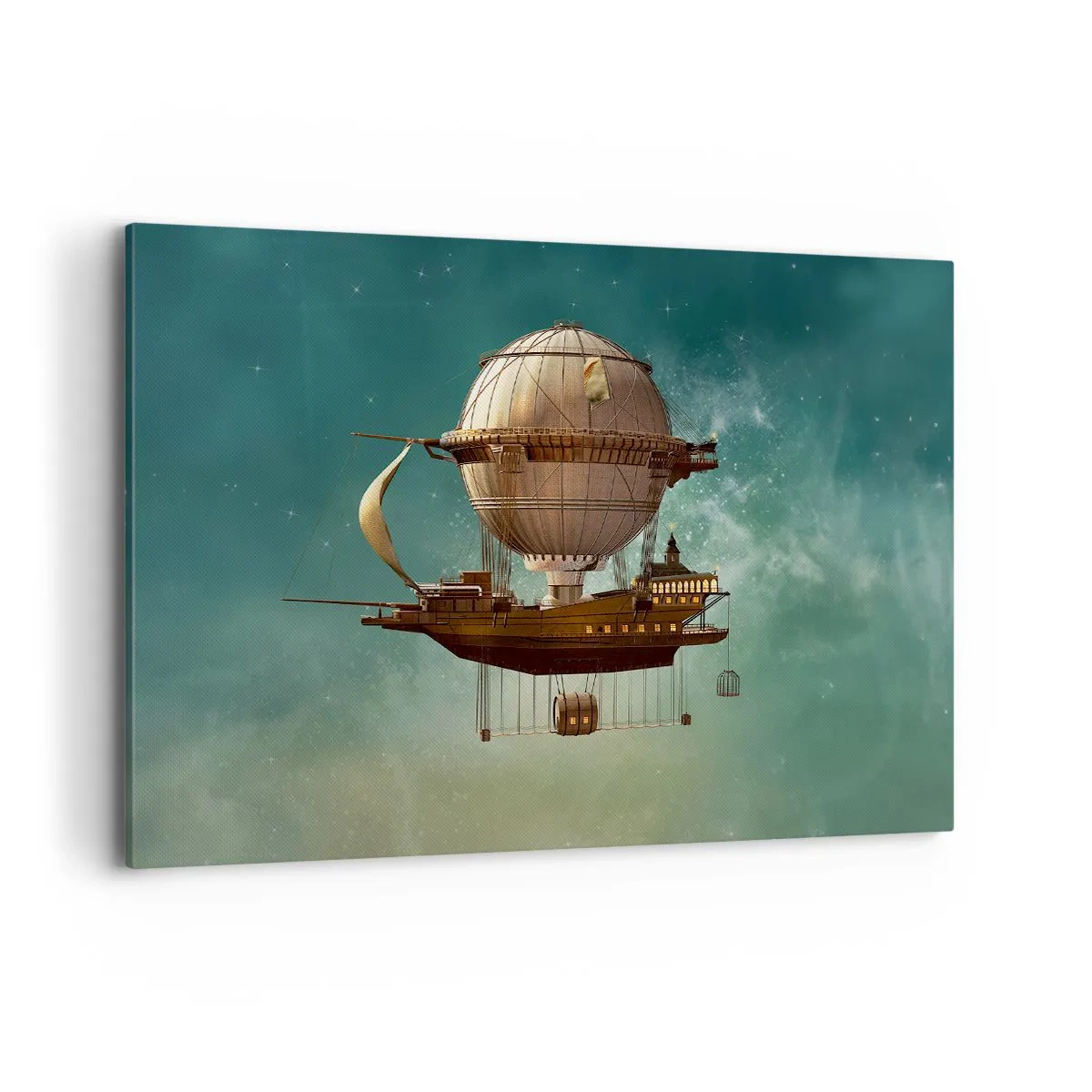Canvas picture - Greetings from Jules Verne - 120x80 cm