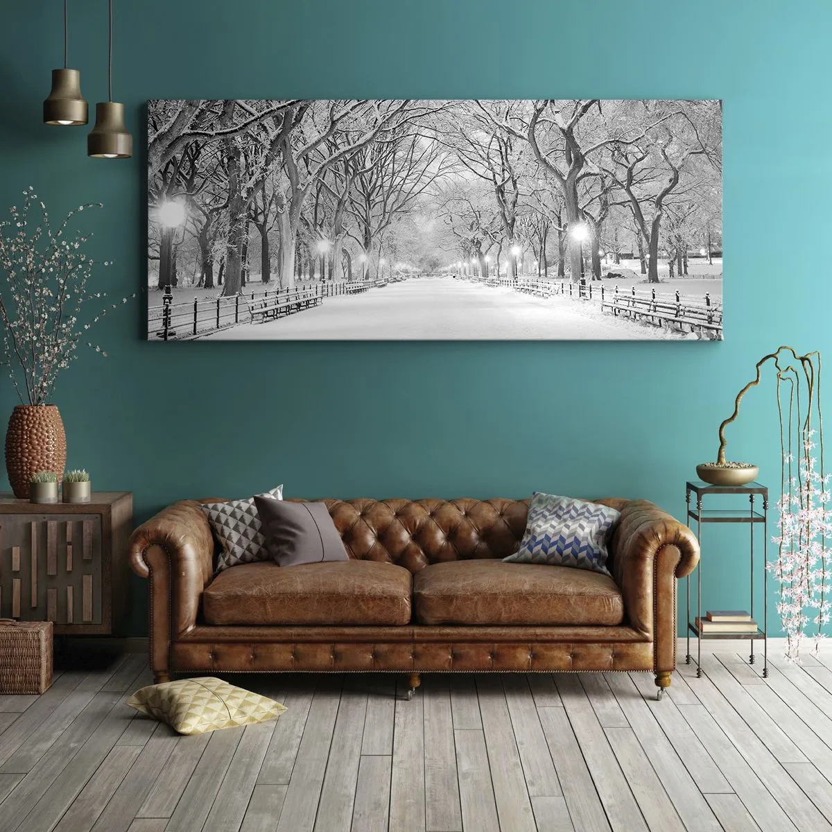 Canvas picture - Four Seasons: Winter - 90x30 cm
