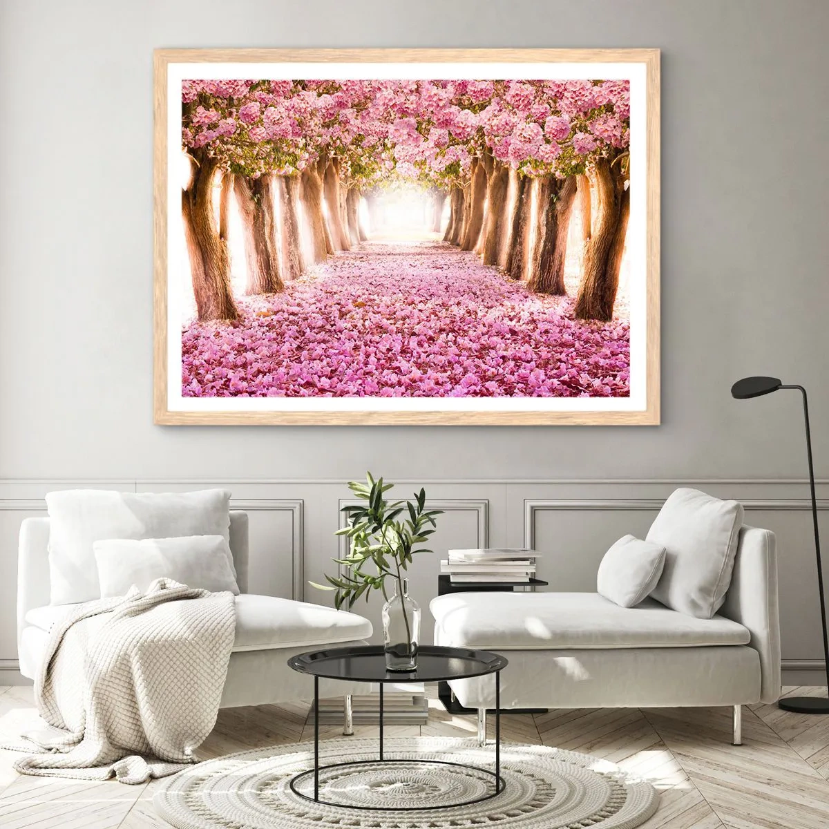 Poster in light oak frame - Way to Heaven - 70x50 cm