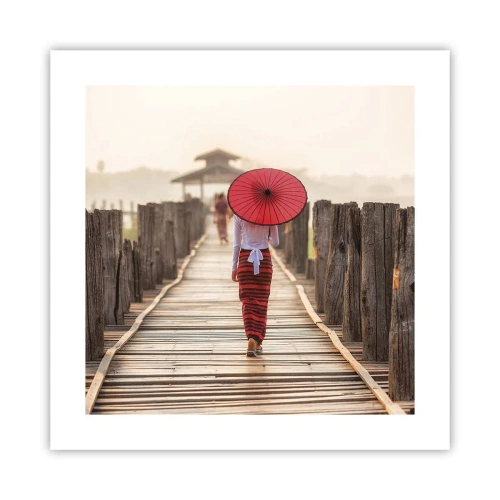 Poster - On an Old Bridge - 40x40 cm