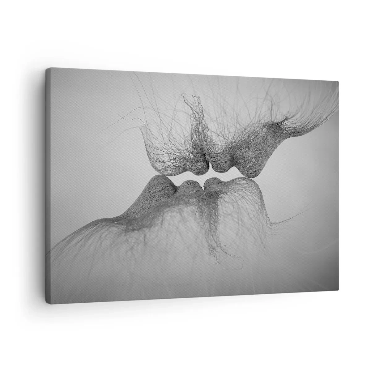 Canvas picture - An abstract kiss presented in an ethereal form - 70x50cm - Kiss of the Wind - Modern wall decoration for the living room and bedroom ARTTOR