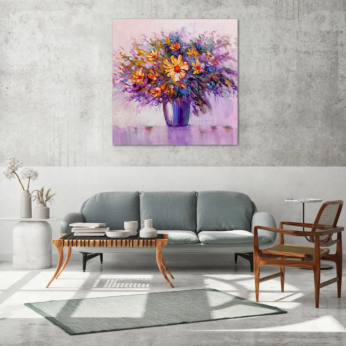 Glass picture - Smells Sweet, Looks Sweet - 70x70 cm