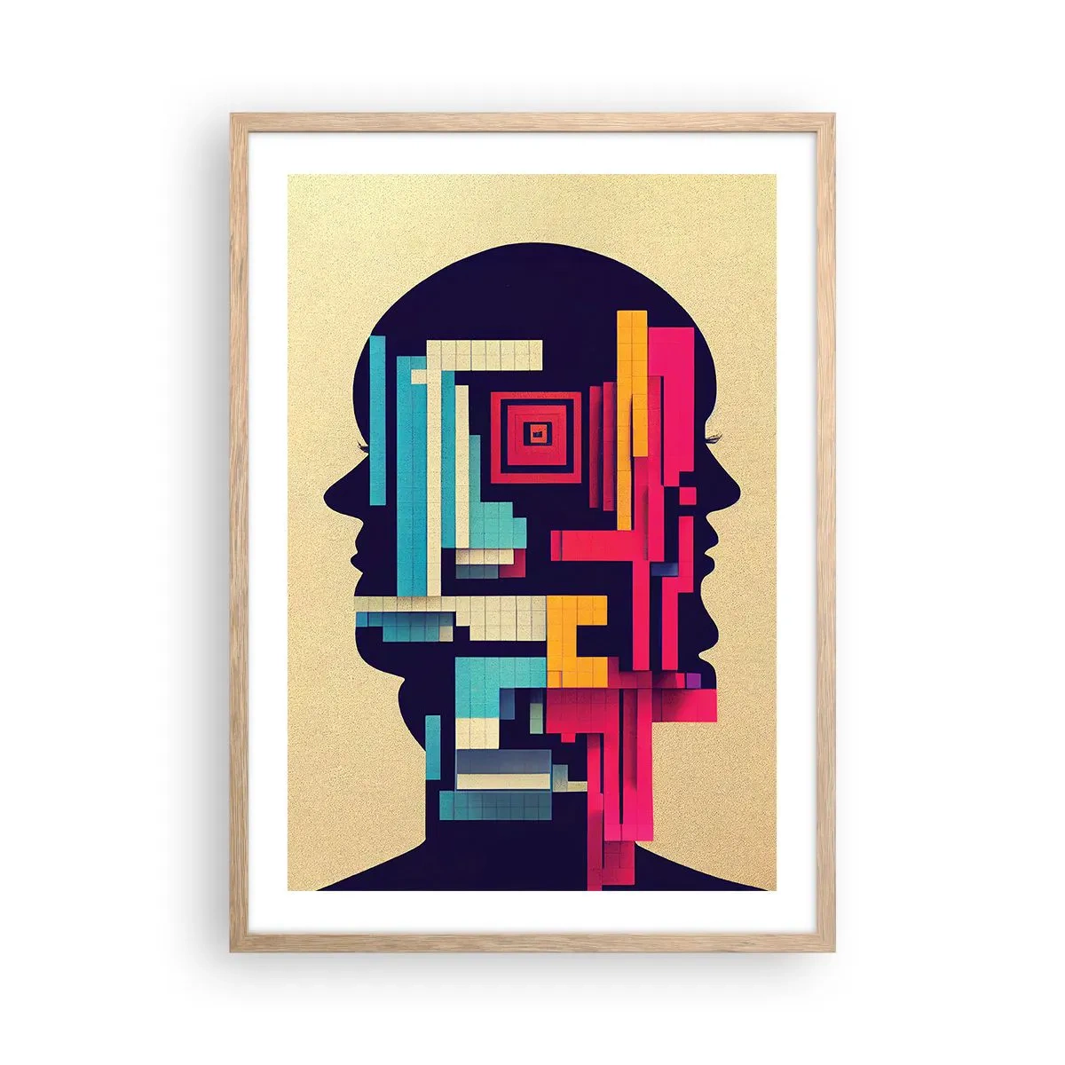 Poster in light oak frame - New Ties - 50x70 cm