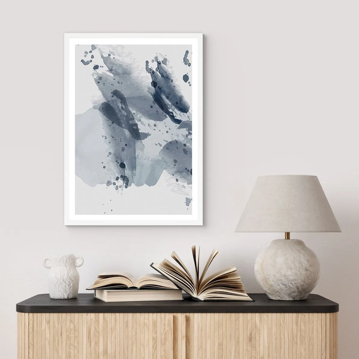 Poster in white frmae - Study in Nature of Water - 61x91 cm