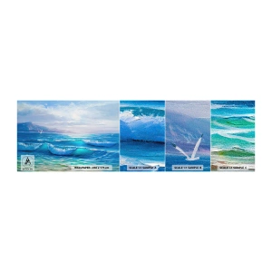 Photo Wallpaper Sample Self-Adhesive Deluxe Sticker - It Brings Bliss - Abstraction, Sea, Graphics - 100x30 cm