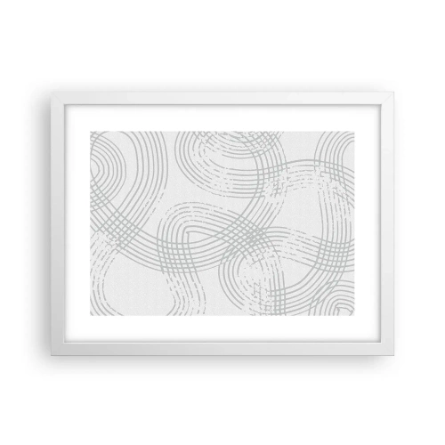 Poster in white frmae - No Straight Line - 40x30 cm