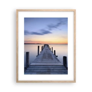 Poster in light oak frame - Calm of a Quiet Dusk - 40x50 cm