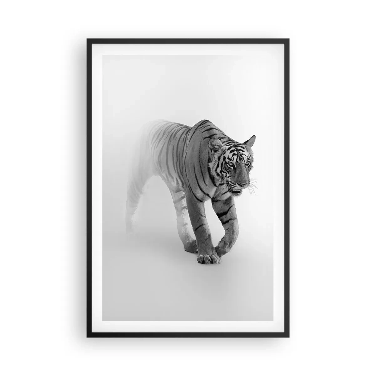 Poster in black frame - Crouching in Fog - 61x91 cm