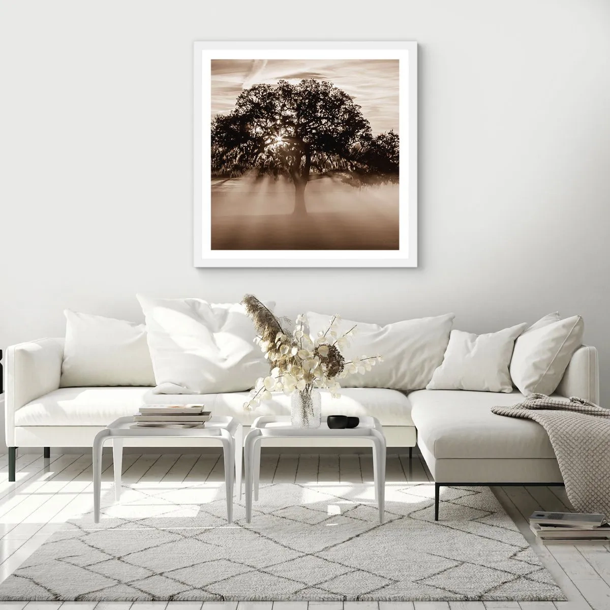 Poster in white frmae - Tree of Good Knowledge - 60x60 cm