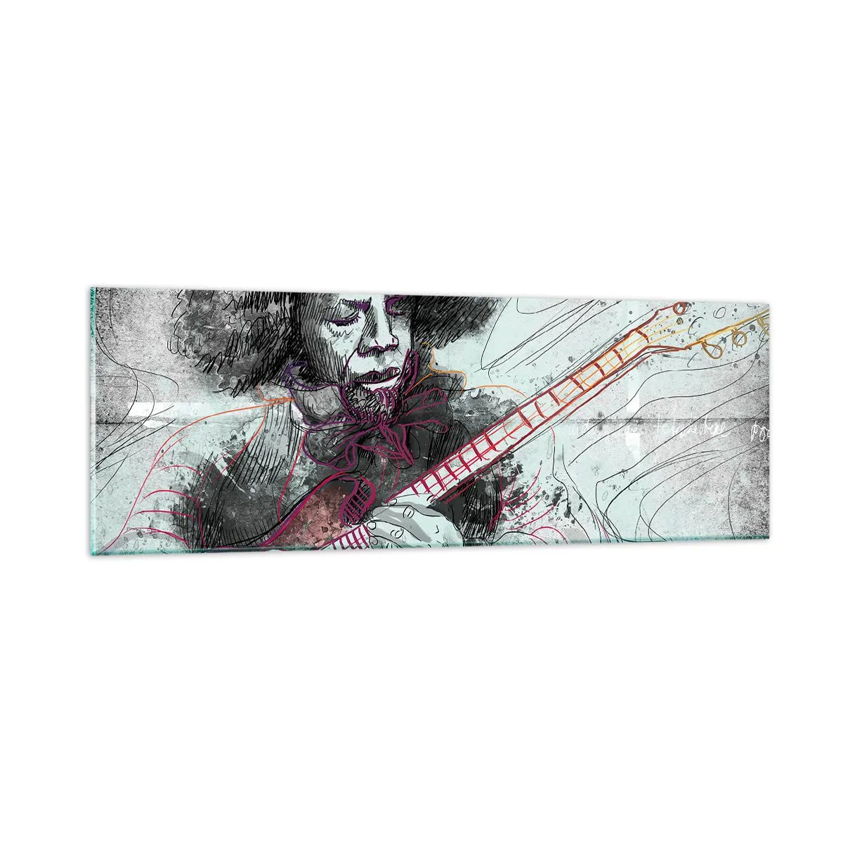 Glass picture - On the Waves of Music - 90x30 cm