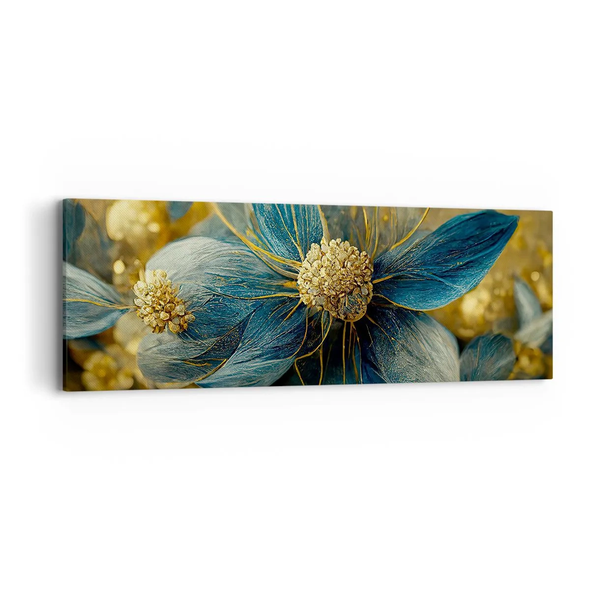 Canvas picture - Blossoming in Gold - 90x30 cm