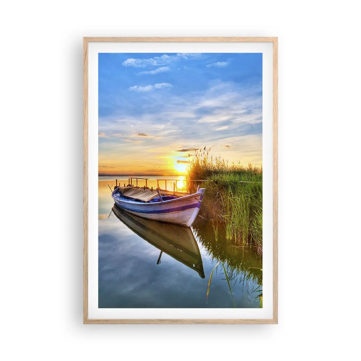 Poster in light oak frame - Bay of Fulfilled Dreams - 61x91 cm