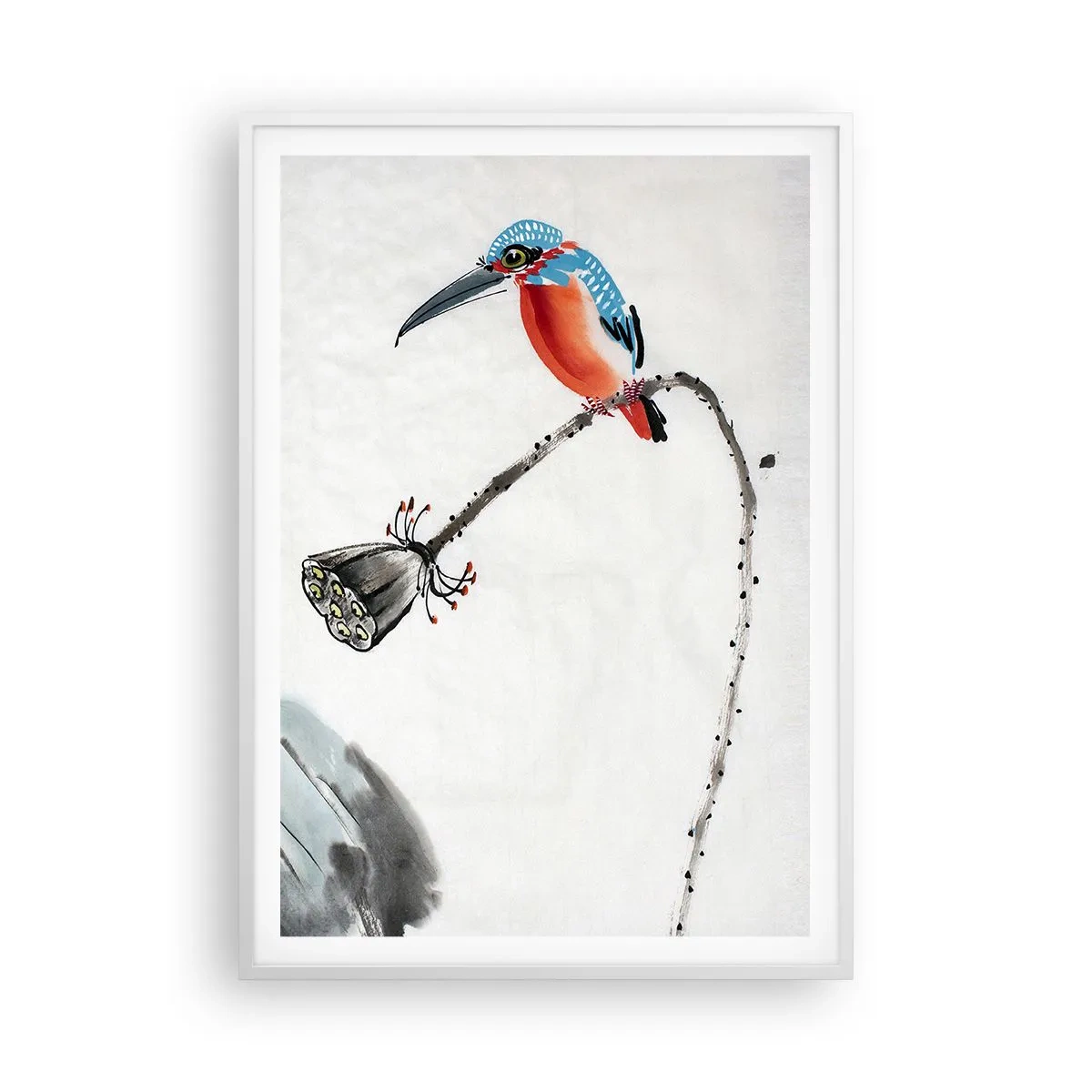 Poster in white frmae - Life of a Meadow - 70x100 cm