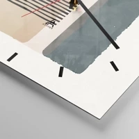 Clock face with lines