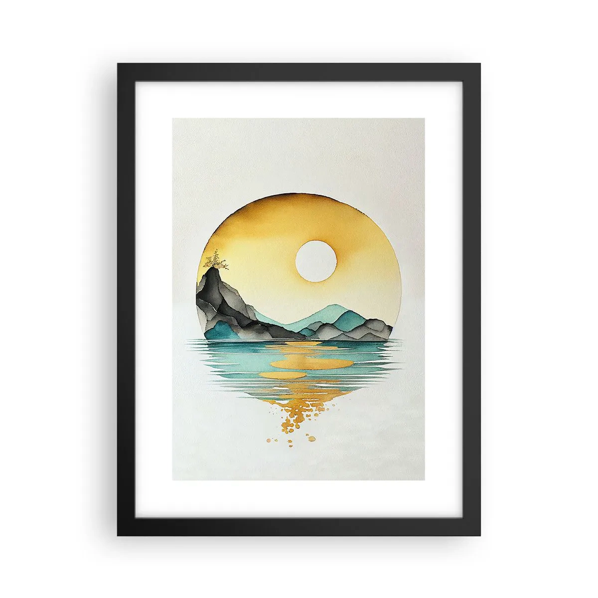 Poster in black frame - In the Circle of Beauty - 30x40 cm