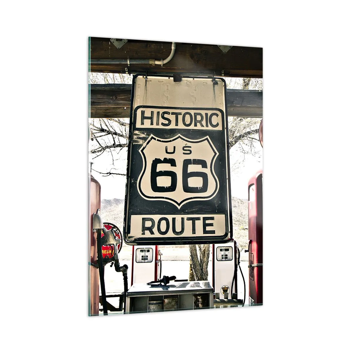 Glass picture - American Retro Trip - 50x70 cm