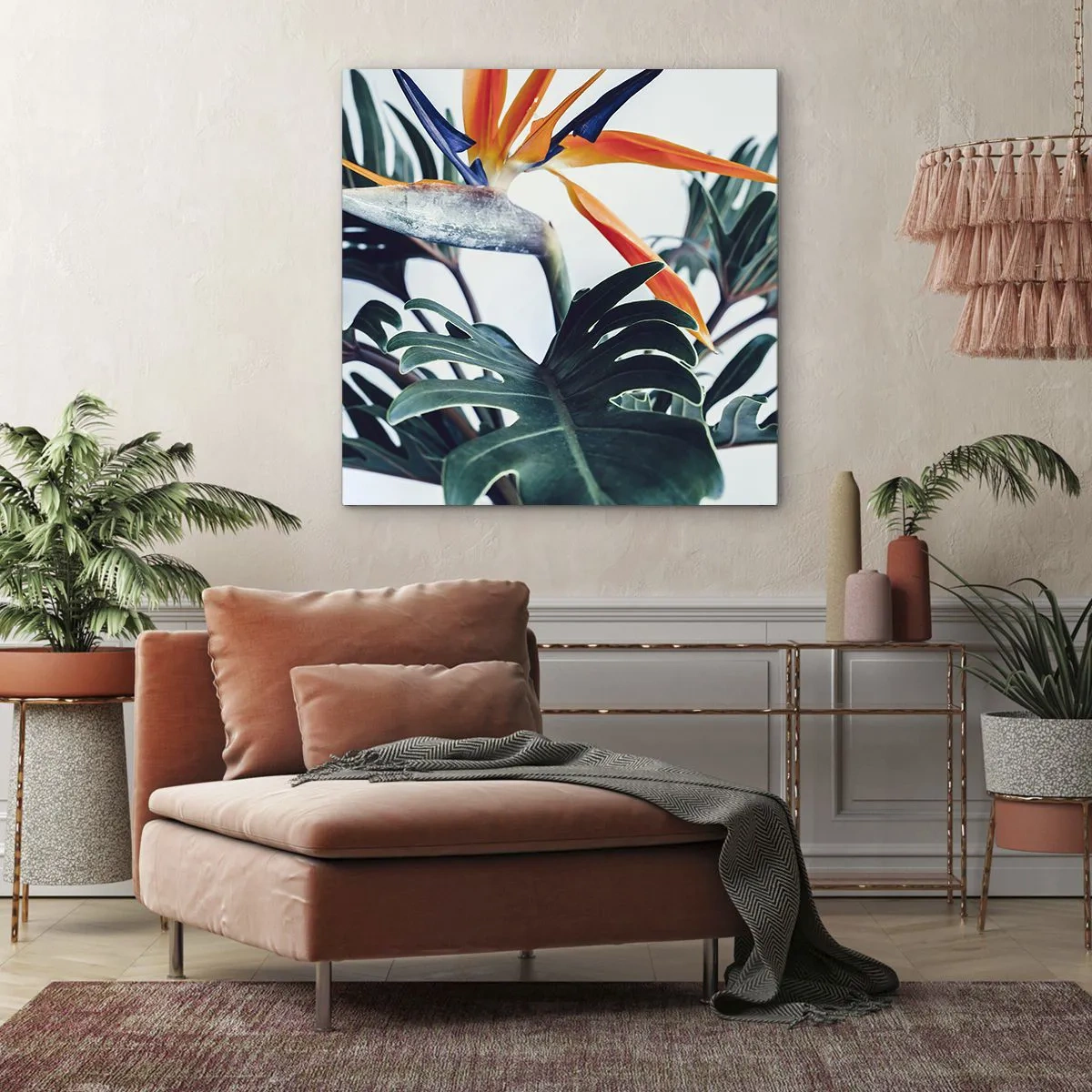 Canvas picture - Birdy Bush - 30x30 cm