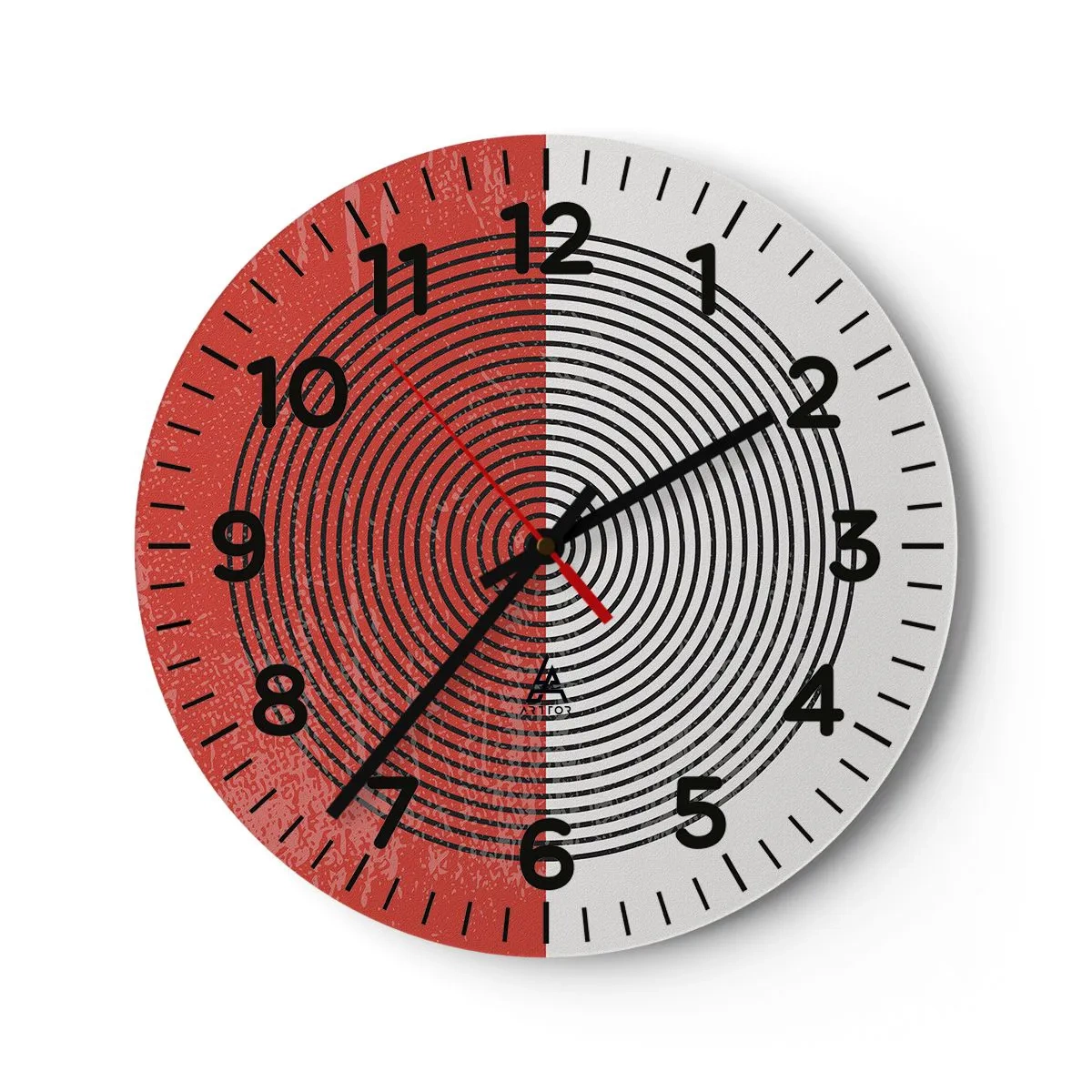 Wall clock - Clock on glass - To the Core - 30x30 cm