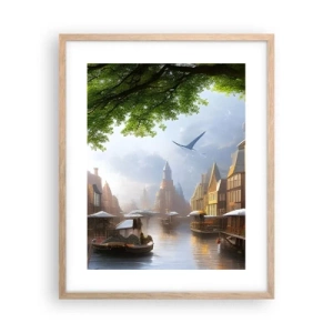 Poster in light oak frame - Dutch Urban Landscape - 40x50 cm