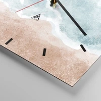 Clock face with lines