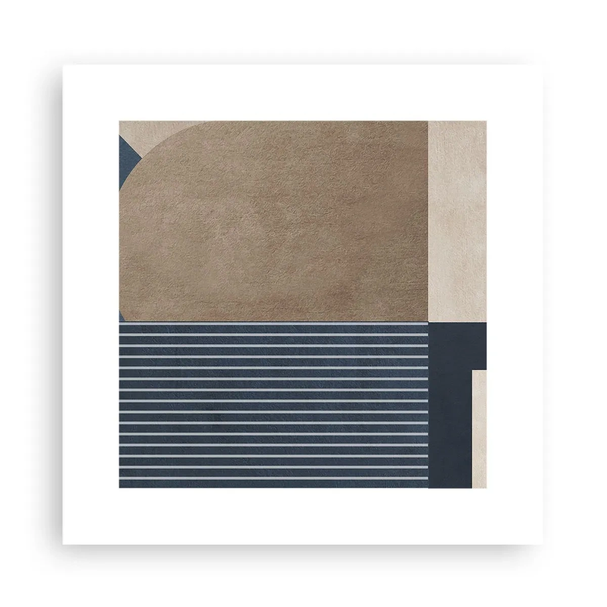 Poster - Composition of Simplicity and Curvature - 30x30 cm