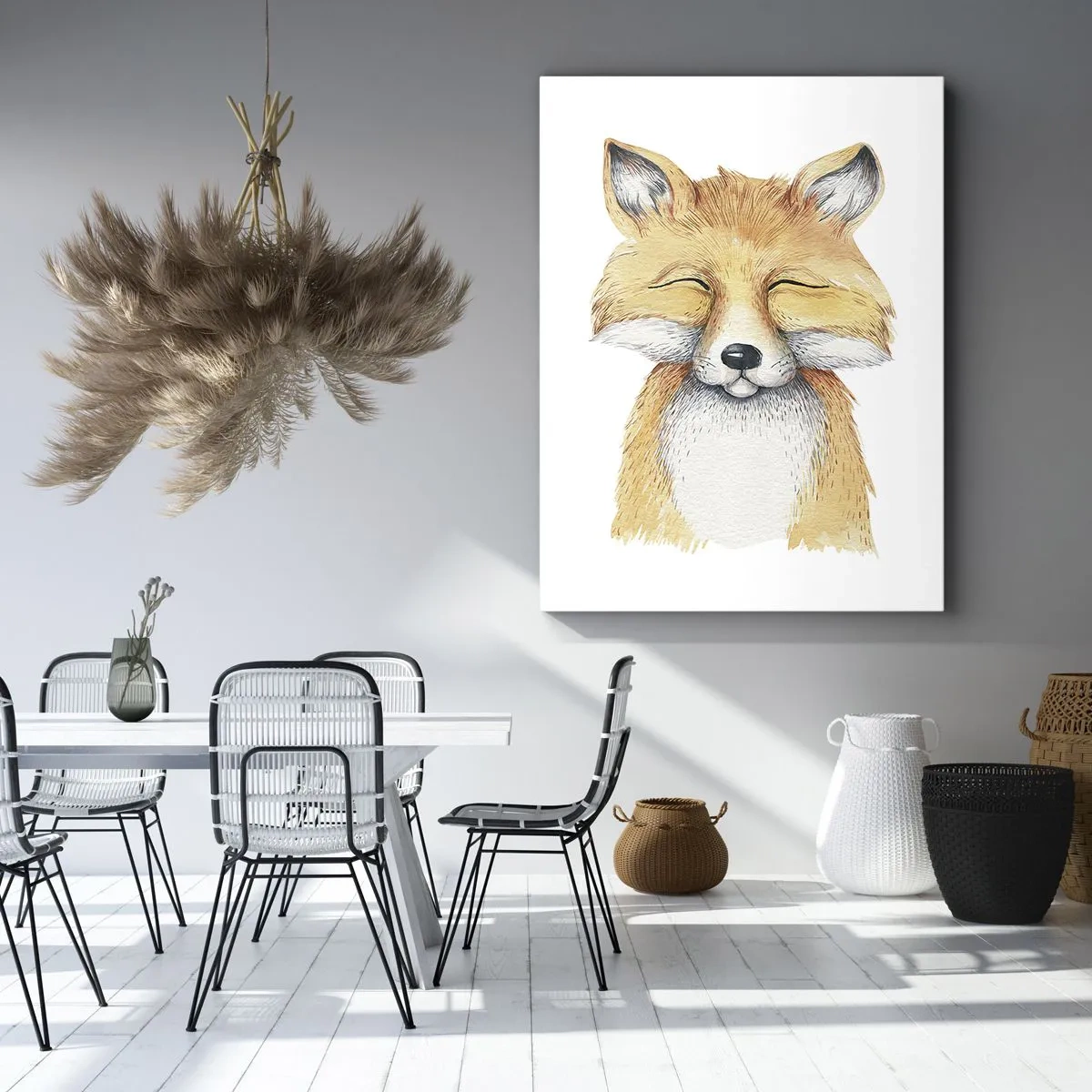 Canvas picture - Fox Moods - 55x100 cm