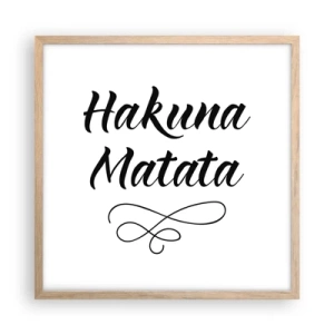 Poster in light oak frame - Best Advice - 50x50 cm