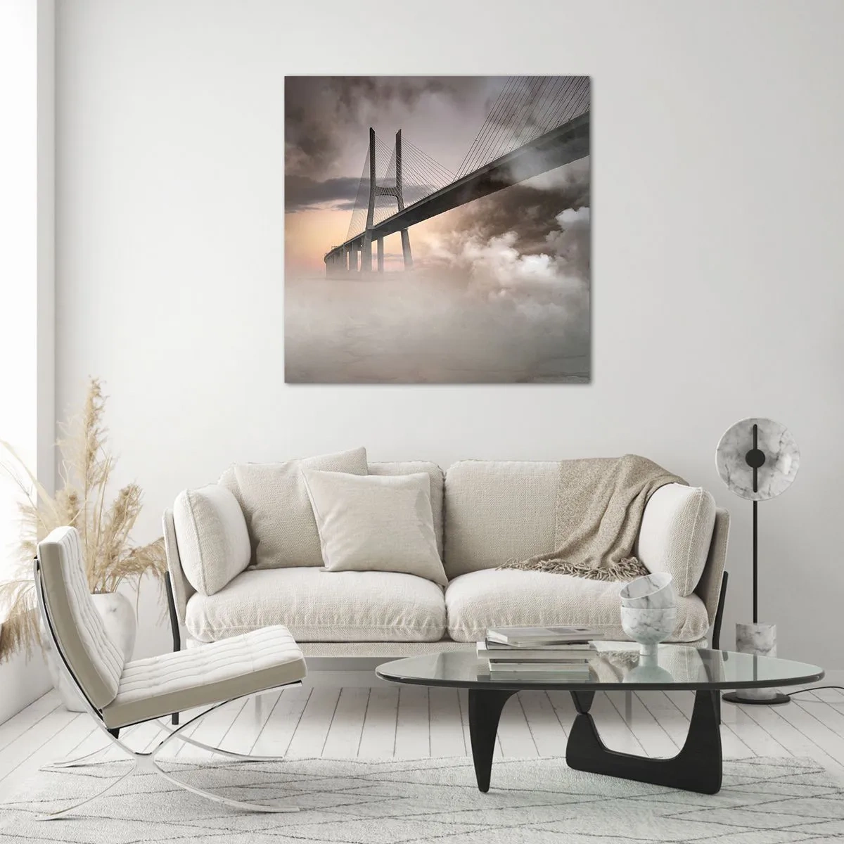 Glass picture - By the River that Doesn't Exist - 30x30 cm